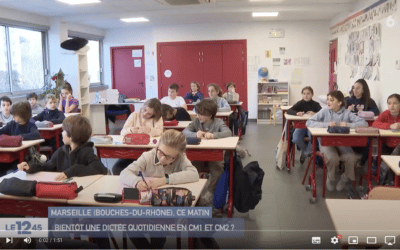 La classe de 7ème1 de Mme Luchino filmée ce matin en plein exercice de dictée. auto