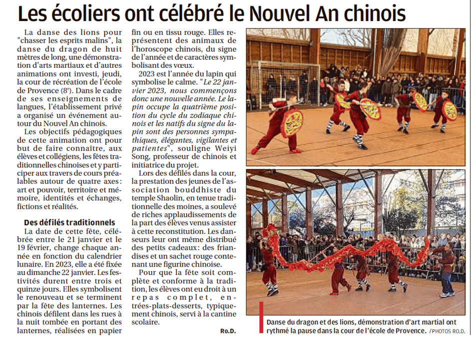 Retour sur le nouvel an chinois à Provence!